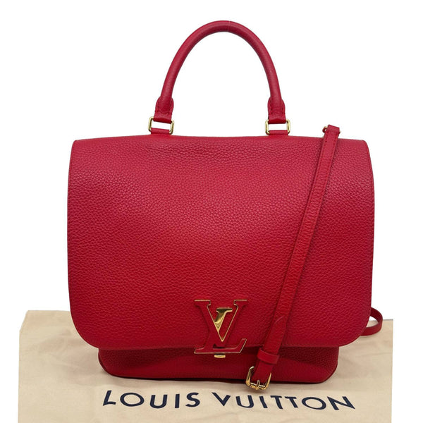 LOUIS VUITTON Volta Taurillon Leather Shoulder Bag Red