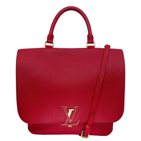 LOUIS VUITTON Volta Taurillon Leather Shoulder Bag Red