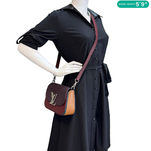 LOUIS VUITTON Vivienne Smooth Calfskin Leather Shoulder Bag Burgundy