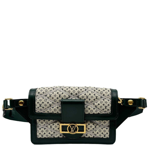 LOUIS VUITTON Dauphine Malletage Monogram Denim Bumbag Green