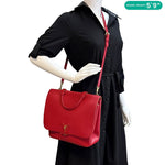 LOUIS VUITTON Volta Taurillon Leather Shoulder Bag Red