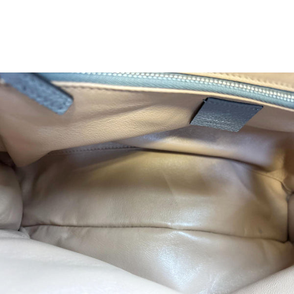 GUCCI Zumi Medium Grainy Leather Top Handle Shoulder Bag Grey 564714