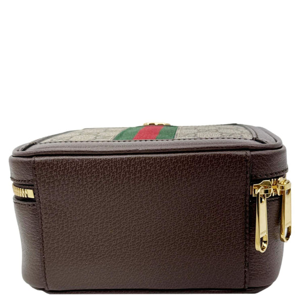 GUCCI Ophidia Web Mini GG Supreme Monogram Top Handle Shoulder Bag Beige 772157
