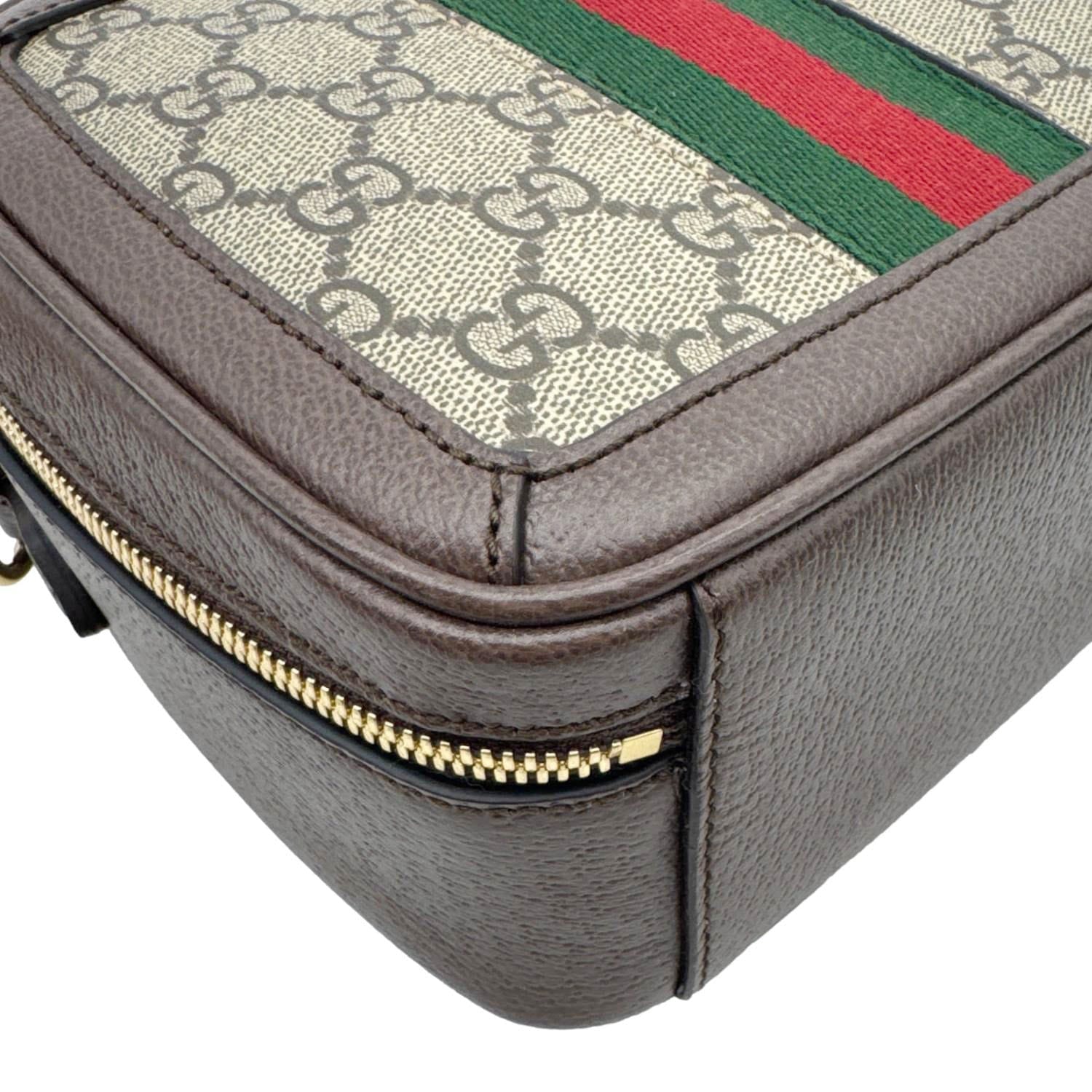 GUCCI 新品 ミニ財布 supreme GUCCI Ophidia Web Mini GG Supreme Monogram Top Handle Shoulder Bag Bei