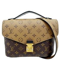 LOUIS VUITTON Metis Pochette Reverse Monogram Canvas Crossbody Bag Brown