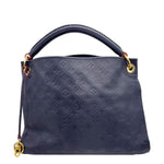 LOUIS VUITTON Artsy MM Monogram Empreinte Leather Hobo Bag Blue