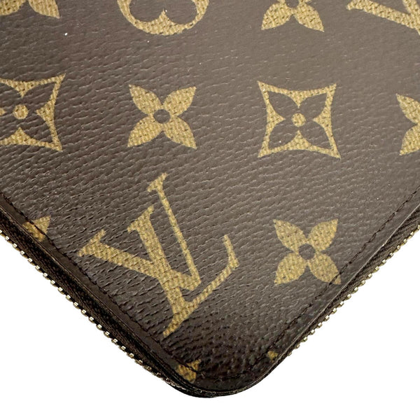 LOUIS VUITTON Monogram Canvas Zippy Wallet Brown