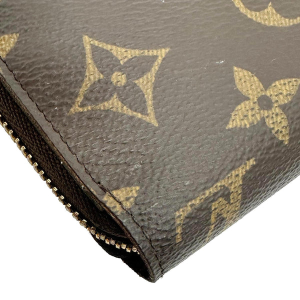 LOUIS VUITTON Monogram Canvas Zippy Wallet Brown