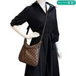 LOUIS VUITTON Bloomsbury PM Damier Ebene Crossbody Bag Brown