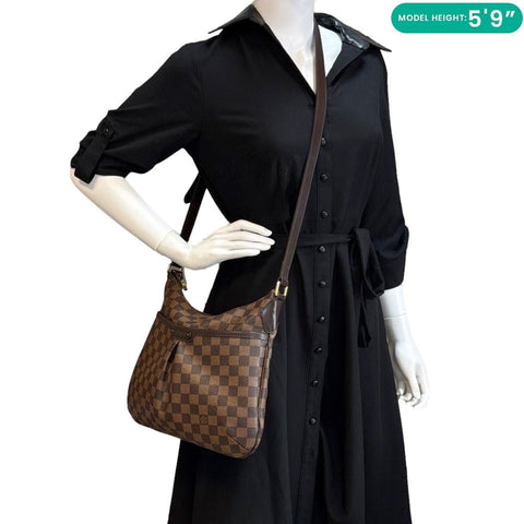 LOUIS VUITTON Bloomsbury PM Damier Ebene Crossbody Bag Brown