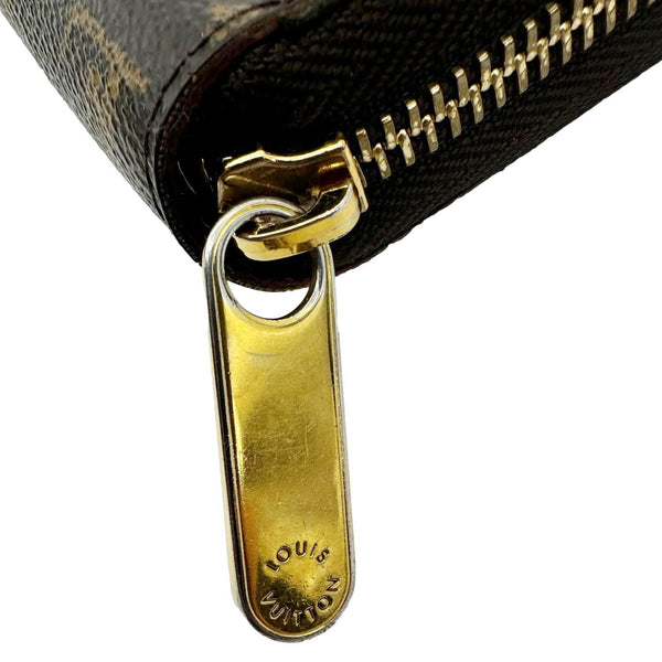 LOUIS VUITTON Monogram Canvas Zippy Wallet Brown