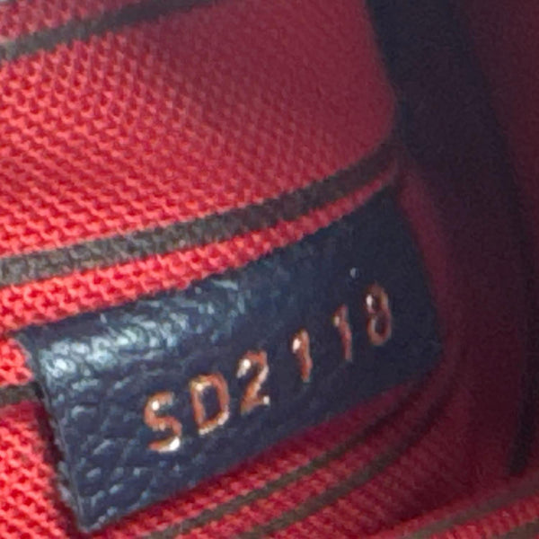 LOUIS VUITTON Metis Pochette Empreinte Leather Crossbody Bag Blue