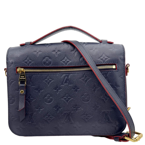 LOUIS VUITTON Metis Pochette Empreinte Leather Crossbody Bag Blue