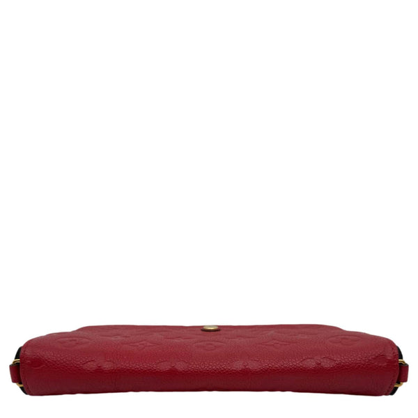 LOUIS VUITTON Felicie Monogram Empreinte Pochette Crossbody Bag Red