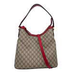 GUCCI Linea A Supreme Coated Canvas Hobo Shoulder Bag Beige 414930