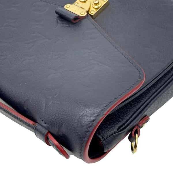 LOUIS VUITTON Metis Pochette Empreinte Leather Crossbody Bag Blue