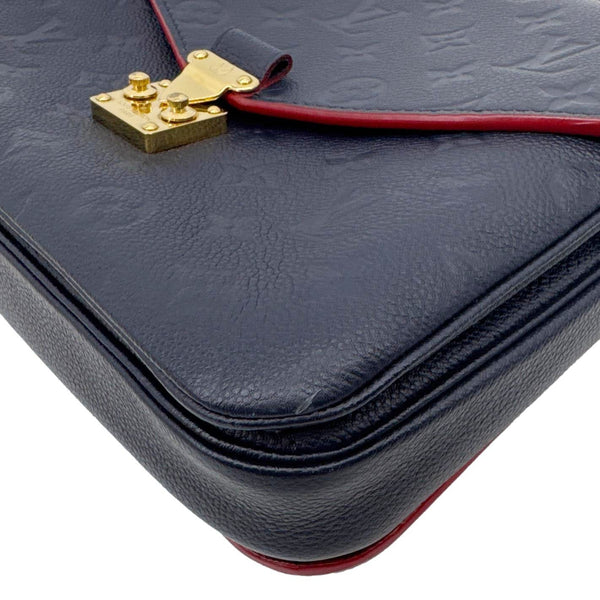 LOUIS VUITTON Metis Pochette Empreinte Leather Crossbody Bag Blue