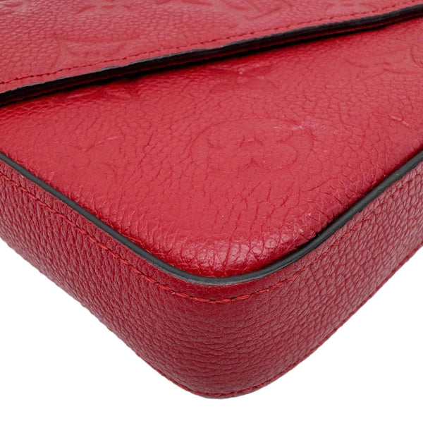 LOUIS VUITTON Felicie Monogram Empreinte Pochette Crossbody Bag Red