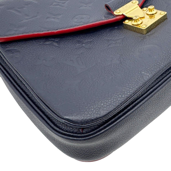 LOUIS VUITTON Metis Pochette Empreinte Leather Crossbody Bag Blue