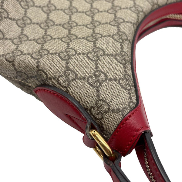 GUCCI Linea A Supreme Coated Canvas Hobo Shoulder Bag Beige 414930
