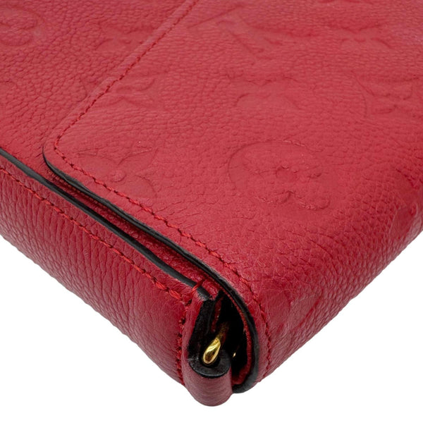 LOUIS VUITTON Felicie Monogram Empreinte Pochette Crossbody Bag Red