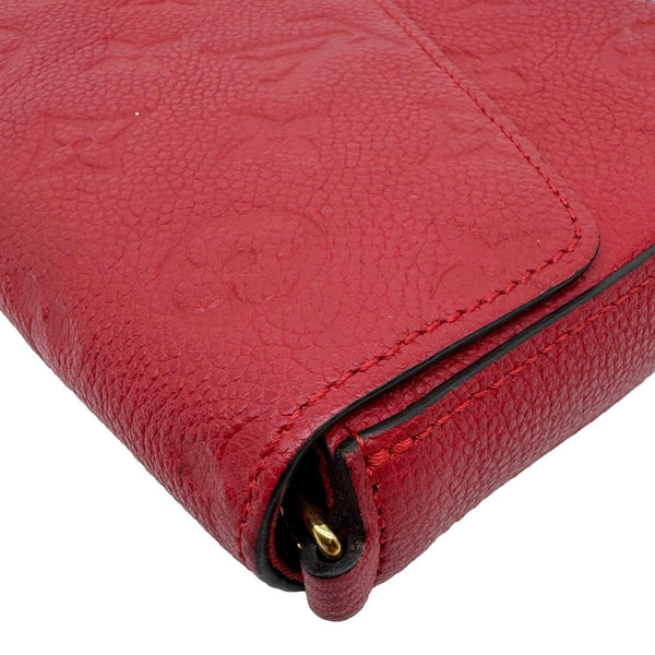 LOUIS VUITTON Felicie Monogram Empreinte Pochette Crossbody Bag Red