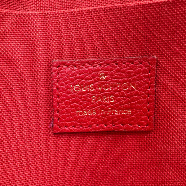 LOUIS VUITTON Felicie Monogram Empreinte Pochette Crossbody Bag Red
