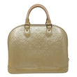 LOUIS VUITTON Alma PM Monogram Vernis Satchel Bag Yellow