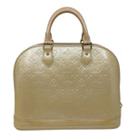 LOUIS VUITTON Alma PM Monogram Vernis Satchel Bag Yellow