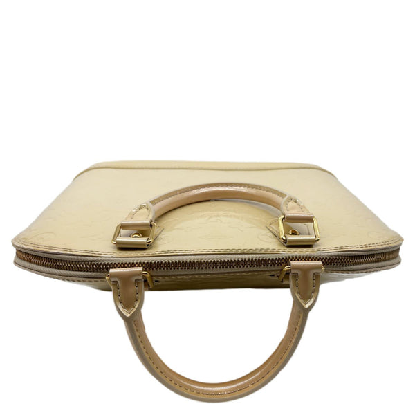 LOUIS VUITTON Alma PM Monogram Vernis Satchel Bag Yellow