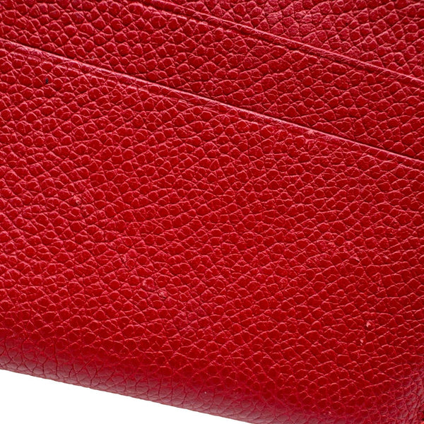 LOUIS VUITTON Felicie Monogram Empreinte Pochette Crossbody Bag Red