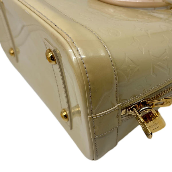 LOUIS VUITTON Alma PM Monogram Vernis Satchel Bag Yellow