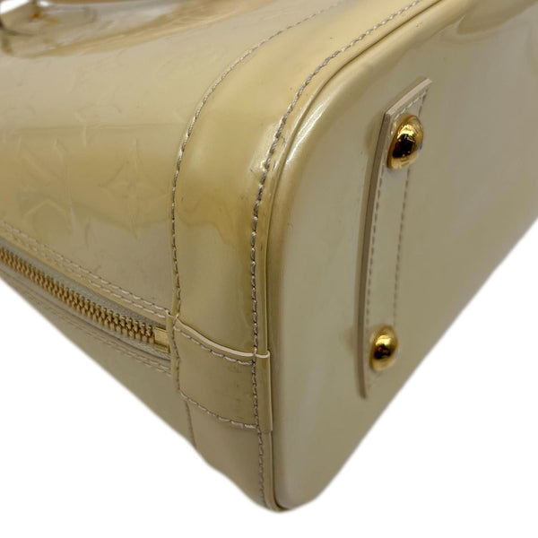 LOUIS VUITTON Alma PM Monogram Vernis Satchel Bag Yellow