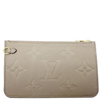 LOUIS VUITTON Empreinte Leather Wristlet Beige