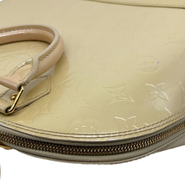 LOUIS VUITTON Alma PM Monogram Vernis Satchel Bag Yellow