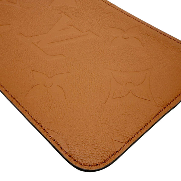LOUIS VUITTON Empreinte Leather Wristlet Camel