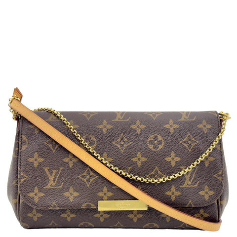 LOUIS VUITTON Favorite PM Monogram Canvas Shoulder Bag Brown
