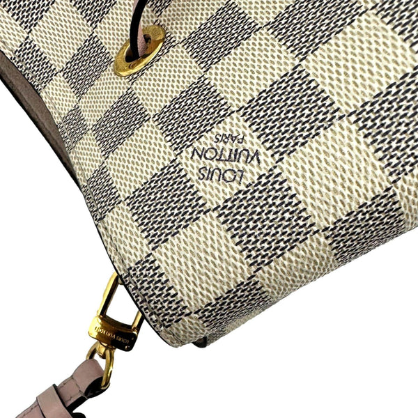 LOUIS VUITTON Neonoe MM Damier Azur Shoulder Bag Pink