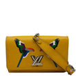 LOUIS VUITTON Twist Bird Epi Leather Chain Wallet Yellow