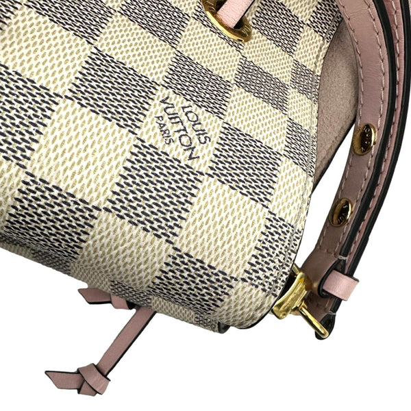 LOUIS VUITTON Neonoe MM Damier Azur Shoulder Bag Pink