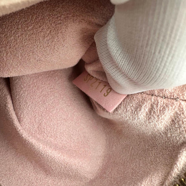 LOUIS VUITTON Neonoe MM Damier Azur Shoulder Bag Pink