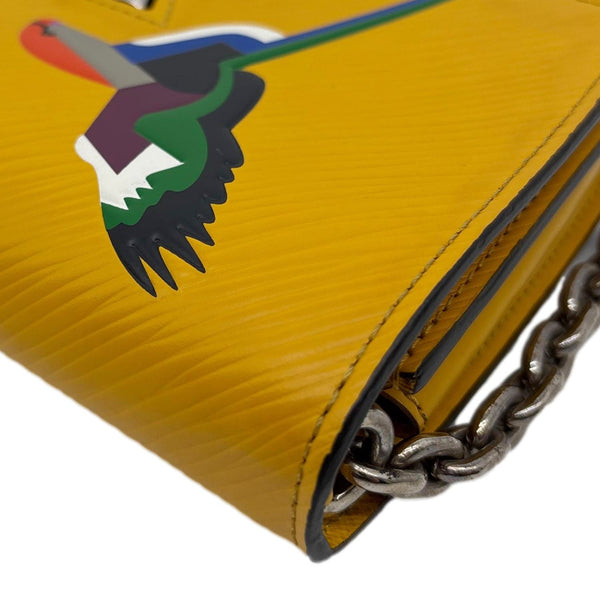 LOUIS VUITTON Twist Bird Epi Leather Chain Wallet Yellow