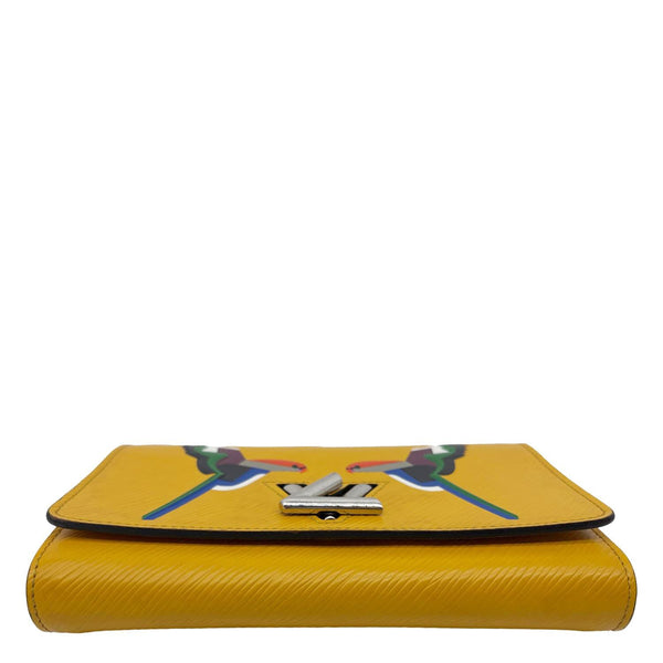 LOUIS VUITTON Twist Bird Epi Leather Chain Wallet Yellow