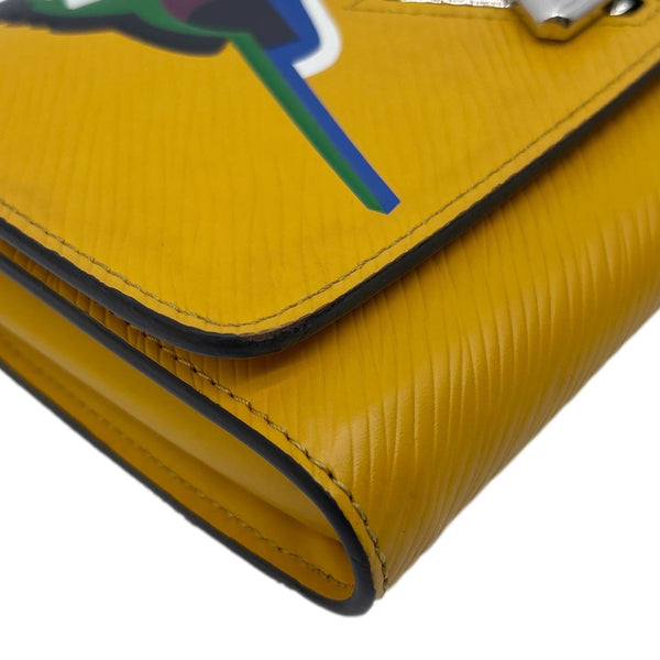 LOUIS VUITTON Twist Bird Epi Leather Chain Wallet Yellow
