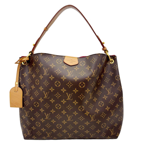 LOUIS VUITTON Graceful MM Monogram Canvas Shoulder Bag Brown