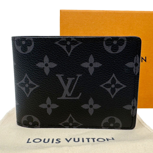 LOUIS VUITTON Multiple Monogram Eclipse Canvas Men's Wallet Black