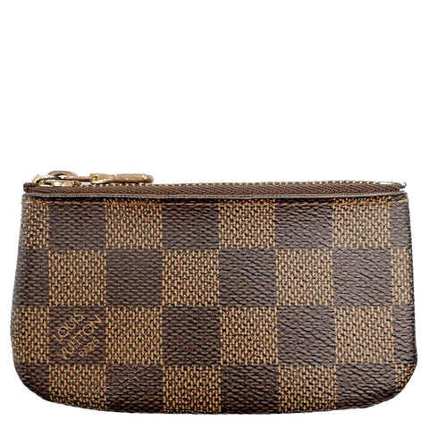 LOUIS VUITTON Key Cles Damier Ebene Pouch Brown