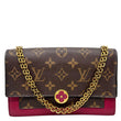 LOUIS VUITTON Flore Monogram Canvas Chain Wallet Fuchsia