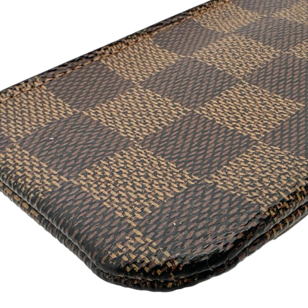 LOUIS VUITTON Key Cles Damier Ebene Pouch Brown