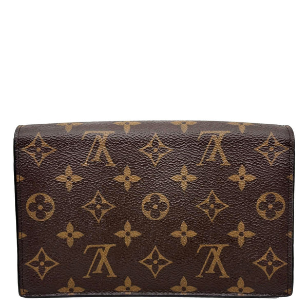 LOUIS VUITTON Flore Monogram Canvas Chain Wallet Fuchsia